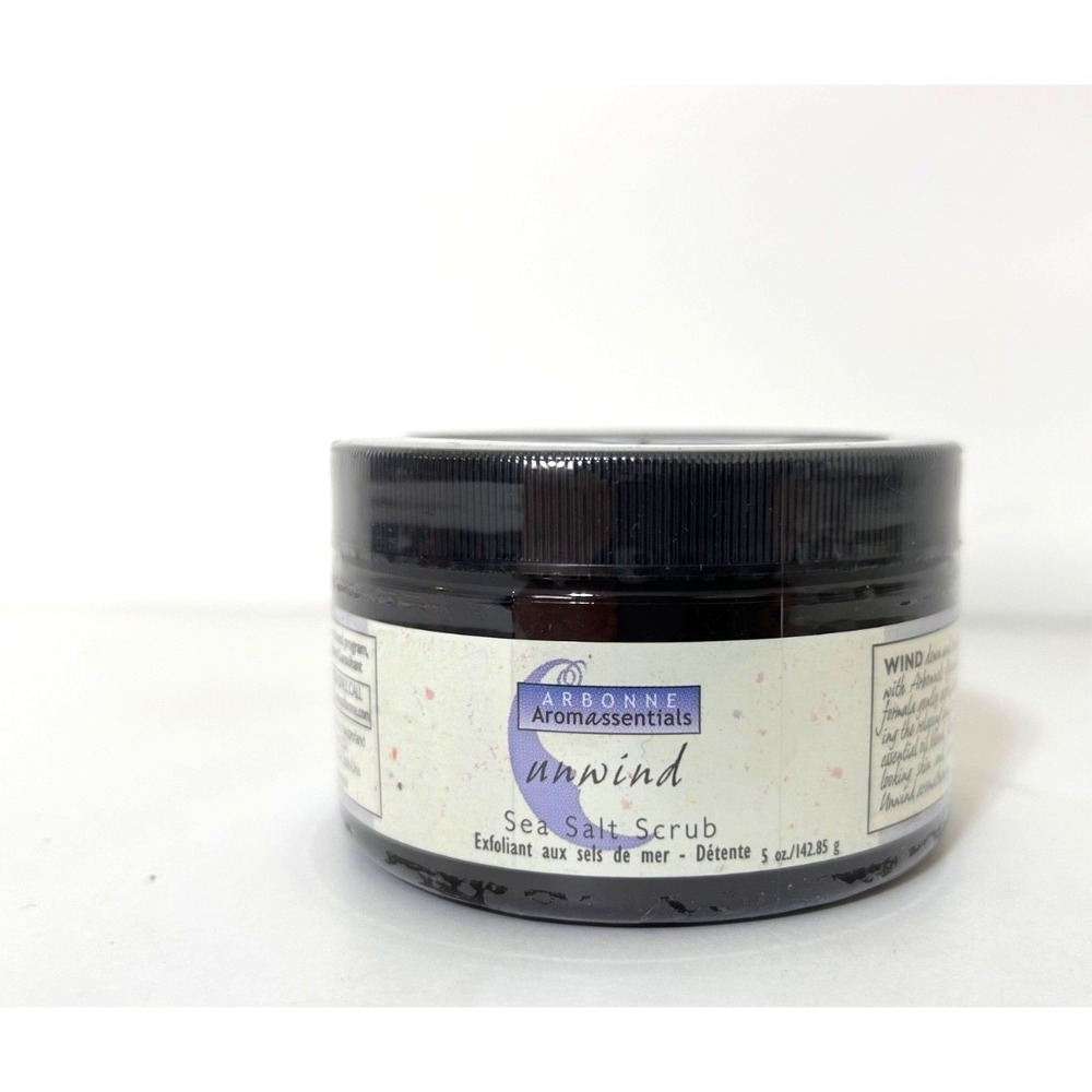Arbonne Aromassentials UNWIND Sea Salt Scrub Original 5oz Jar New Sealed
